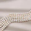 Loose Gemstones (20cm)3.5-4mm White Rice-Shaped Pearls Natural Freshwater Cultured Pearl Beads Semi-Finished DIY Jewelry Making Materials