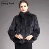 Pele feminina pele sintética natural coelho casaco de pele feminina jaqueta de inverno couro real e pele promoção roupas fe em oferta com frete grátis 2023 coldl231016