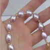 11x10MM NATURALSOUTH SEA GENUINE purple PEARL BRACELET 14K GOLD CLASP229n