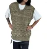 Men's Vests Vintage Sleeveless Sweater Knit Vest Autumn/winter Couple V-neck Street Loose Casual Knitted Chic