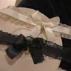 Sautoirs élégant dentelle Bowkot collier ras du cou collier gothique avec cloches Vintage chaîne courte bijoux 231016
