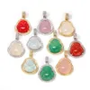 Hip Hop glacé bouddha pendentif colliers pour femmes or argent couleur couleur gemme collier mode bijoux goutte 2849