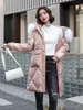 Women's Down Parkas 2023 Autumn Winter Hooded Fur Collar Long Mujer Thick Warm Cotton Padded Jacket Women Casual Hoodies Coat Female 231013