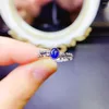 Cluster Rings Natural Sapphire Ladies Ring Birthday Gift Exquisite Jewelry Box