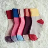 Women Socks 5 Par Womens Low Cut Color Matching Girl Stockings Ankel Wool Girls Man Black Pink