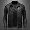 Mężczyzn Setek Faux Men Autumn Fashion Motorcycle 2023 Slim Streetwear Baseball Outdoor PU Kurtka Bomberbomber Casual Blazers Płaszcz 231016