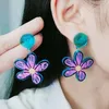 Dangle Earrings Summer Cartoon Cute Flower Love Pendant For Women Fashion Simple Acrylic Sunflower Eardrop Jewelry Accessories Gift