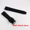Cinturini per orologi cinturino in caucciù nero da 20 mm con chiusura a perno adatto per la sostituzione dell'orologio da polso da uomo con aletta