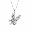 Pendant Necklaces Personality Geometrical Stainless Steel Dashing Eagle Animal Shape Mountain Star Necklace For Men