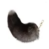 Porte-clés Foxes Tail Pendentif Jouet Sac à dos Porte-clés Cadeau d'anniversaire pour les garçons