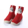 Primeiros caminhantes primavera e outono modelos de sapatos de caminhada infantil meias infantis antiderrapante fundo macio para meninos meninas interior