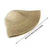 Chapeaux à large bord 2023 Vacances d'été Femme Chapeau de paille pliable à la main Crème solaire Panama Caps Casual Vacances Seau Pêcheur Plage