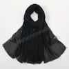 Design básico simples bolha sólida chiffon xale cachecol senhora de alta qualidade macio praia roubou bufandas muçulmano hijab sjaal 170*70cm
