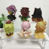 Finger Toys Demon Slayer Anime Figure Kamado Tanjirou Rengoku Kyoujurou Action Figur Kimetsu no Yaiba Kanroji Mitsuri Figurin Model Doll