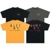 Design de marca de moda de luxo dos homens t camisa clássica carta impressão em torno do pescoço manga curta verão solto camiseta topo preto amarelo cinza2164