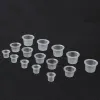 Neue 1000 stücke Kunststoff Einweg Microblading Tattoo Ink Cups Permanent Make-Up Pigment Klar Halter Container Kappe Tattoo Zubehör ZZ