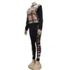 Two Piece Pants Tracksuit Women Casual Zip Jacket and Sweatpants Sets Casual Outfits Free Ship