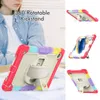 Hybride siliconen harde hoesjes voor Samsung Galaxy Tab A8 10,5 inch 10,5" Handpolsband 360 draaibare standaard Schokbestendige hoes voor kinderen met PET-schermfilm Schouderbanden