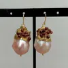 Dangle Küpeler Yygem Natural 16x26mm Pembe Çekirdekli Flameball Barok İnci Damla Hook Toptan Boncuk Kadınlar İçin Lüks