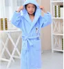 Women's Sleepwear Autumn Winter Pure Cotton Children Towel Bathrobe Thick Warm Soft Nightgown Loose Casual Hooded Robe Loungewear