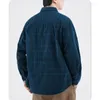 Camisas casuales para hombres Otoño Moda Marca Guapo Camisa a cuadros Retro Suelto Abrigo de manga larga