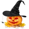 Unisex Halloween Angled Witch Hat Black Folds Wizard Men Women Party Headgear Cosplay Cap Festivals Props Decor 230920