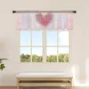 Rideau en Tulle transparent pour petite fenêtre, amour de la saint-valentin, court, chambre à coucher, salon, décoration de la maison, draperies en Voile