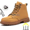 Boots Safety Shoes Men Steel Toe Work Brand Indestructible European Standard Anti-Smash Security