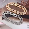 السلسلة Hot Sale Miami Cuban Bracelets Anklet for Women Bling Full Rhinestone Paved Link Iced Out Hand Jewelry Giftories 231016