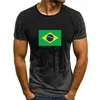 Mäns spårningsdräkter Brasilianska flagg T -shirt - Val av storlekar.