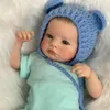 Dolls NPK 19inch born Baby Doll Handmade Lifelike Reborn Loulou Awake Soft Touch Cuddly with 3D Painted Skin Visible Veins 231016