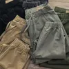 Mężczyzn Pants Spodnie Cargo For Men swobodne multi kieszeni rozciągliwe mankiety cienki sznurka elastyczna fitness 231016