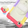 Étui rigide en silicone hybride pour tablette Samsung Galaxy Tab A7 10.4 A7Lite 8,7 pouces, support rotatif à 360 °, housse de protection complète antichoc pour enfants avec porte-stylo S