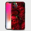 Casos de telefone celular Caixa de telefone para Apple iPhone 15 14 13 12 11 Pro Max Mini XS Max XR X 7 8 Plus Capa macia Silicone Shell Red Rose FlowerL2310/16