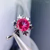 Catene Simpatico ciondolo in argento 925 con fiocco di neve per ragazza Collana con topazio naturale da 10 mm da 4 ct Collana in oro 18 carati con gioielli rosa