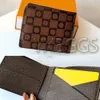 Woman Pocket Purse Leather Organizer Designers Clutch Bag Highs Quality Brown Flower Letter Coin Purses with Original Box