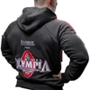 Men's Hoodies Sweatshirts OLYMPIA Men Gyms Hoodies Gyms Fitness Bodybuilding Sweatshirt Pullover Sportswear Male Workout Hooded Jacket Clothing 231016