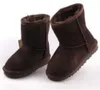 bambini Bailey 2 fiocchi stivali in vera pelle per bambini stivali da neve solidi Botas De nieve inverno ragazze calzature bambino ragazze stivali46