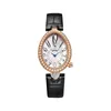 腕時計女性の豪華な時計レディーウォッチヴィンテージクォーツ腕時計30mウォータープルーフウォータードロップケースオーストリアクリスタルモップダイヤル