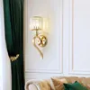 Vägglampor Art Crystal Room Living Bedroom Indoor Lamp Luxury Decorative LED för mat fixturer Hembelysning Nordisk retrodekor