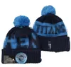 Männer gestrickte gefesselte Pom Titans Mützen Tennessee Bommelmützen Sport Strickmütze gestreift Sideline Wolle warme BasEball Beanies Cap für Frauen a0