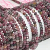 Loose Gemstones Natural Rubellite Tourmaline Faceted Rondelle Beads 5.5mm Thickness 3.5mm-4mm