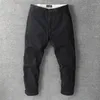 Pantalons pour hommes Rétro Coton Casual Heavy Duty Vêtements de travail Couleur unie Cargo Mode Lâche Droite Randonnée en plein air