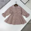 Cappotto per bambini di lusso Giacca per bambini con risvolto con bordo in perla Taglia 110-160 CM Bambino Primavera Outwear giacca a vento moda per ragazza ragazzo Sep01