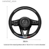 Capas de volante 3D em relevo de fibra de carbono capa de volante de carro para Mazda 3 5 6 M6 Skyactiv CX-3 CX-5 CX8 3 Axela 6 Atenza Demio MX5 Q231016