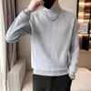 Men's Vests Men Spring High Quality Knitted Sweaters Autumn Male Slim Fit Turtleneck Sweater/Man Casual Pullove