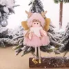 Pendentif d'ange en peluche de noël créatif, poupée mignonne pour enfants, cadeau, pendentif d'arbre de noël, nouvelle collection
