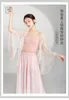 Robes décontractées Robe de danse Vêtements de gaze pour femmes Perle Élégant Top Costume Chinois Classique Danse Fée Exercice Vêtements Chanson