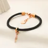 Bracelets de créateurs Bracelet chaîne femmes marque de luxe lettre bijoux de luxe tissu plaqué or 18 carats étanche