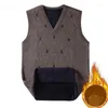 Heren Vesten 2023 Lente Herfst Mannen Uniform Vest Mode V-hals Trui Jongens Britse Student Mouwloos Vest Gebreide Tops truien A69